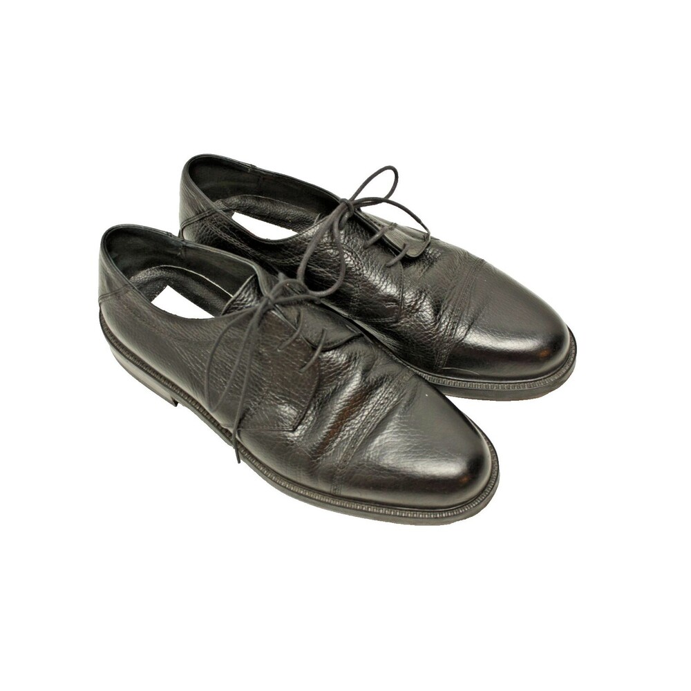 Bill Blass Men's Dress Shoes Size 10D Black Leather Lace up Oxford Almond Toe